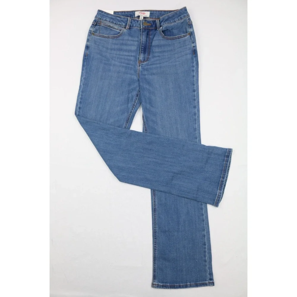 Wrangler Womens Jeans Blue Size 8 Hight Rise Bootcut Mid Wash Stretch